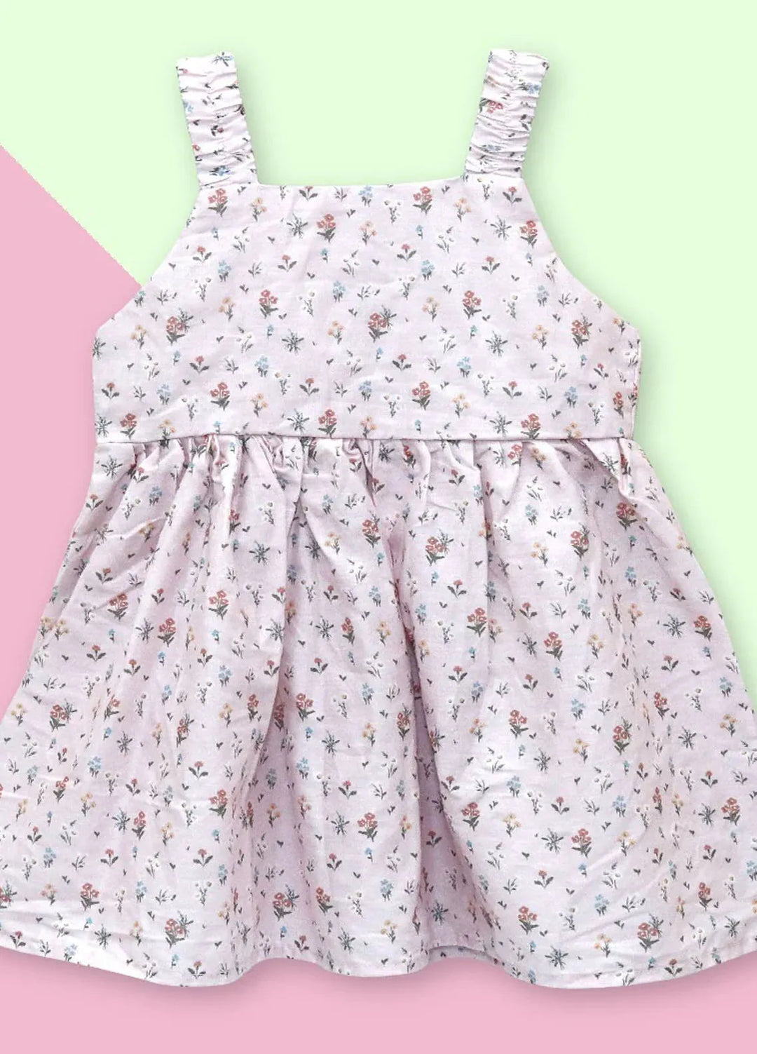 Baby Nest Pret 1 Piece Baby Frock - Bnbsf-1001 Lilac Flower