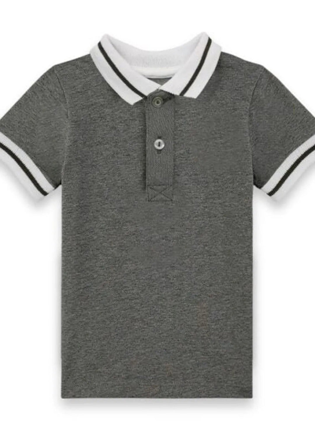 Baby Nest Pret 1 Piece Pique Polo T-Shirt -Grey