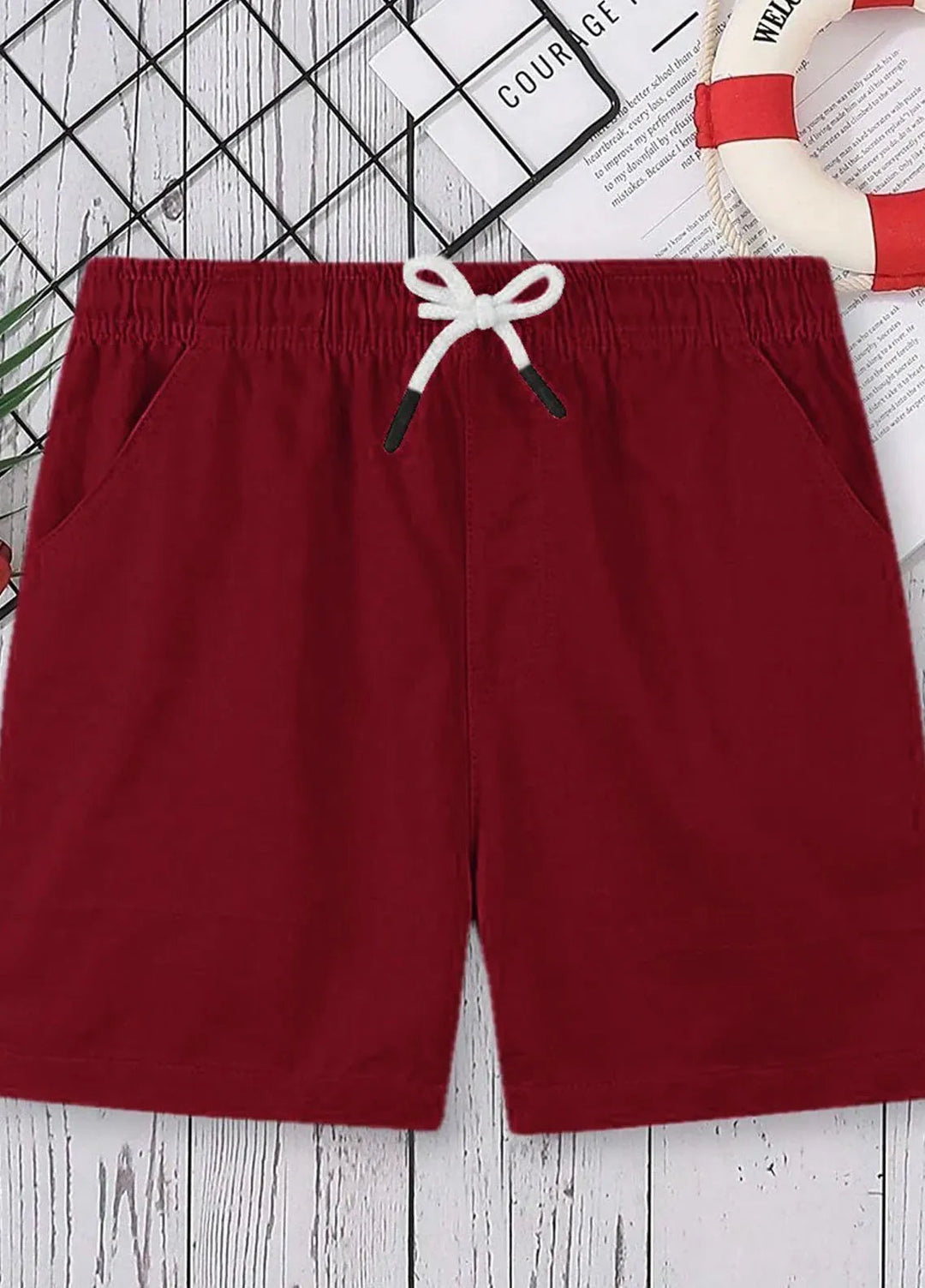 Baby Nest Pret 1 Piece Shorts For Boys - Maroon