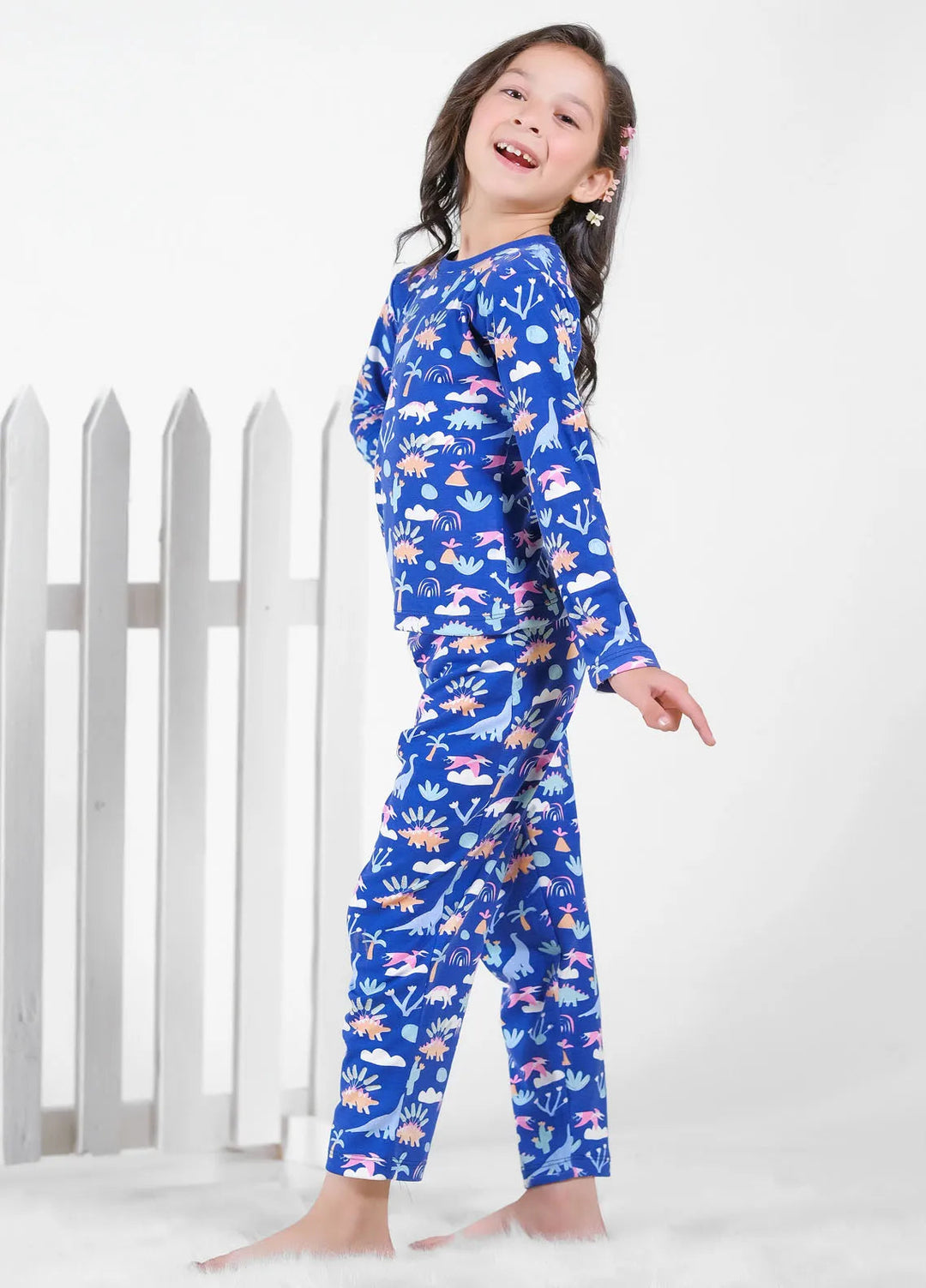 Baby Nest Pret Casual Night Suit Dino-Blue