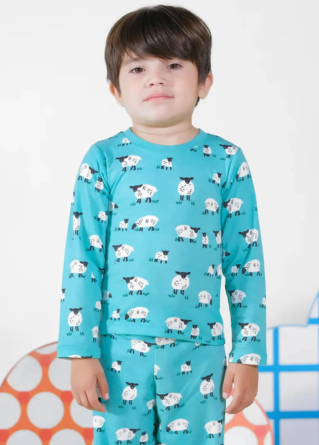 Baby Nest Pret Casual Night Suit Sheep-Green