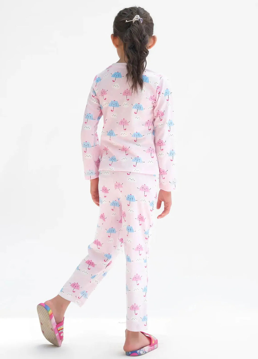 Baby Nest Pret Casual Night Suit Umbrella-Pink