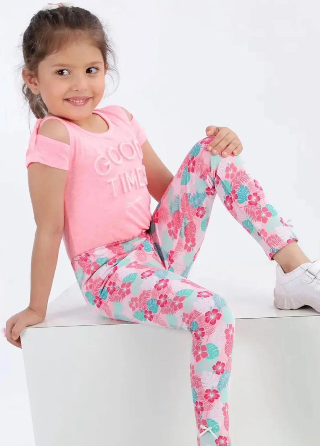 Baby Nest Tights Baby Tights Pink Multi flowers