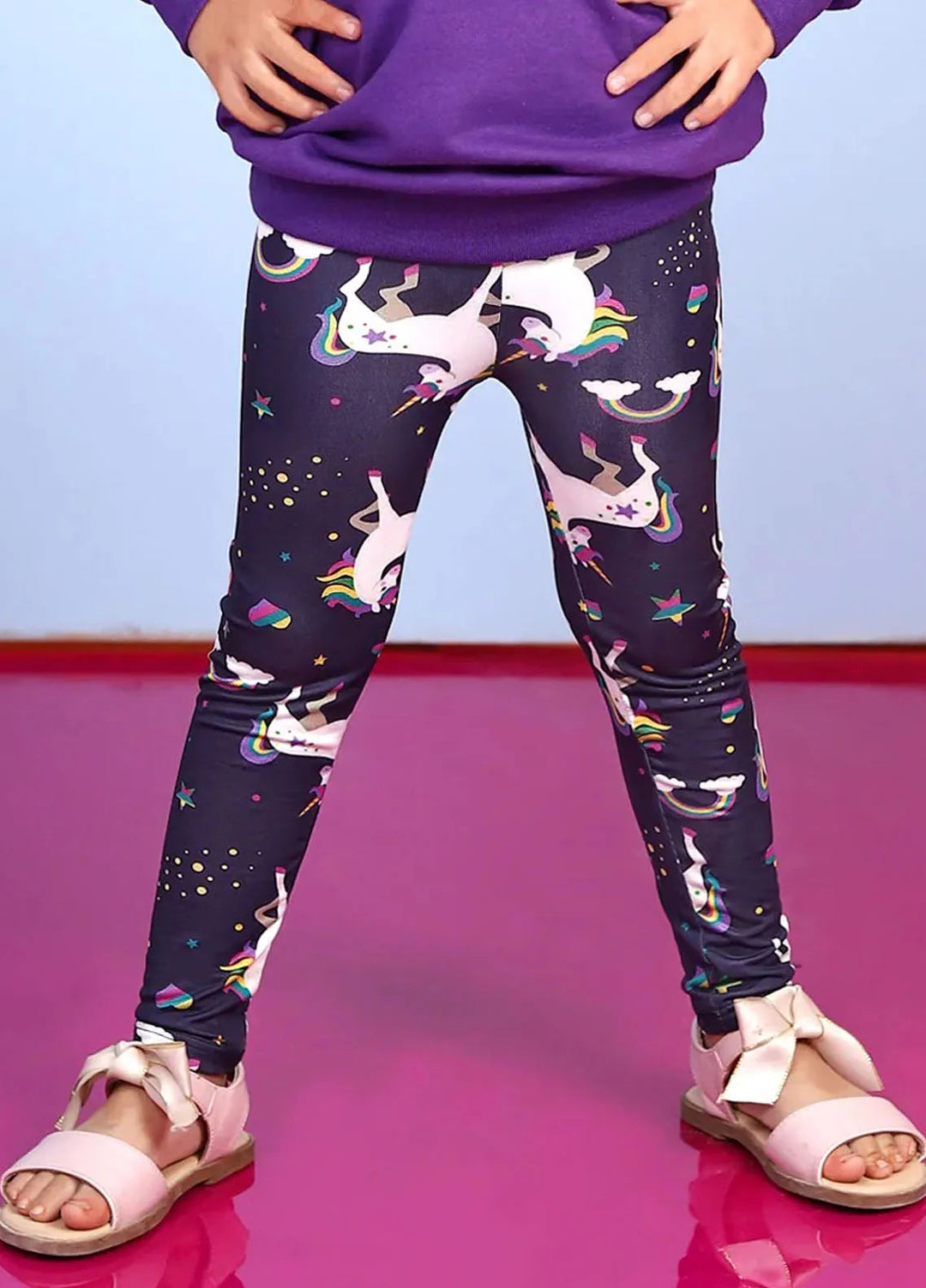 Baby Nest Tights Baby Tights Purple Unicorn