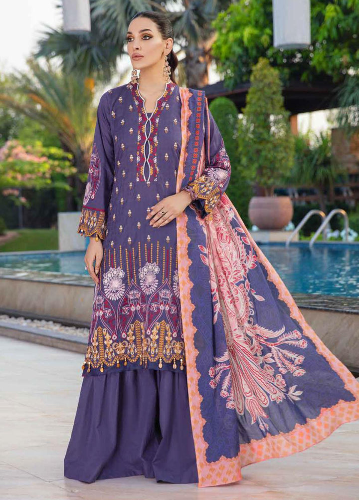 Banafsheh Embroidered Lawn Suits Unstitched 3 Piece BFPEL22 BNP/14 - Summer Collection