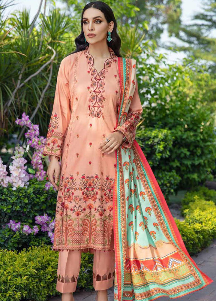 Banafsheh Embroidered Lawn Suits Unstitched 3 Piece BFPEL22 BNP/15 - Summer Collection