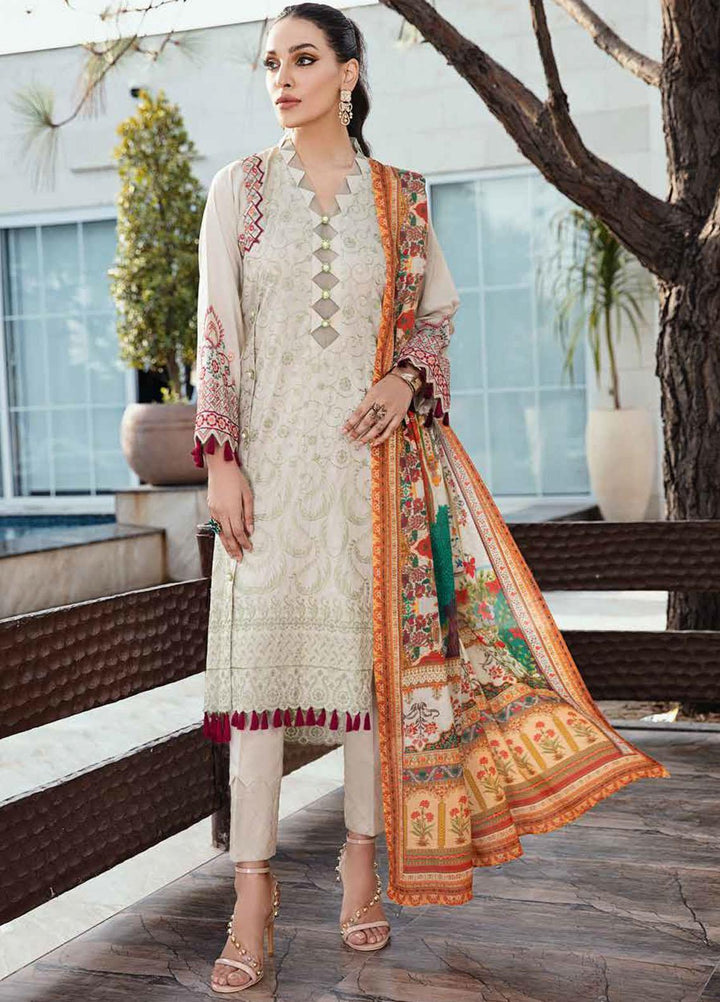 Banafsheh Embroidered Lawn Suits Unstitched 3 Piece BFPEL22 BNP/17 - Summer Collection