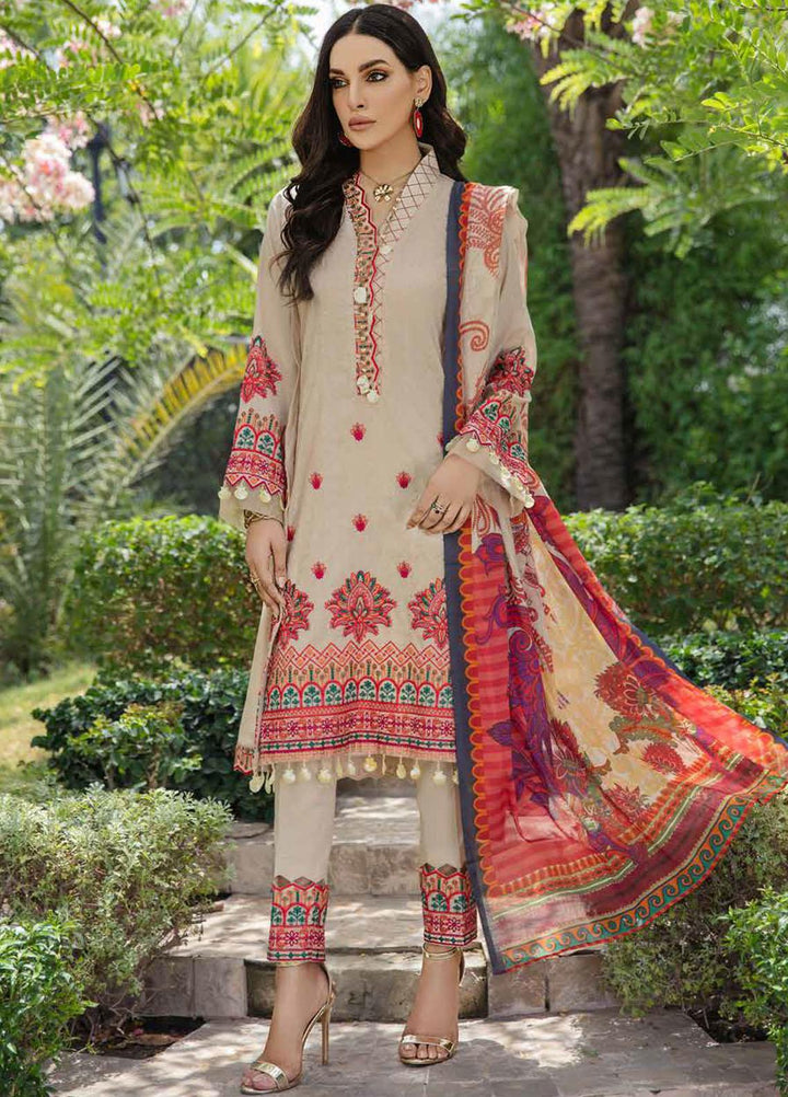 Banafsheh Embroidered Lawn Suits Unstitched 3 Piece BFPEL22 BNP/19 - Summer Collection