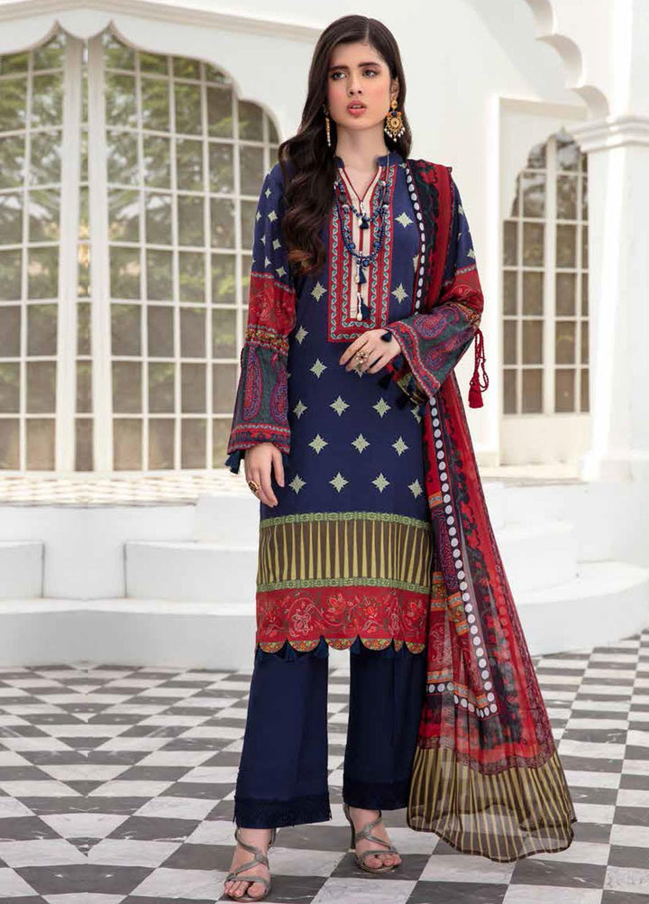 Banafsheh Printed Lawn Suits Unstitched 3 Piece BF22L BNP-05 - Summer Collection