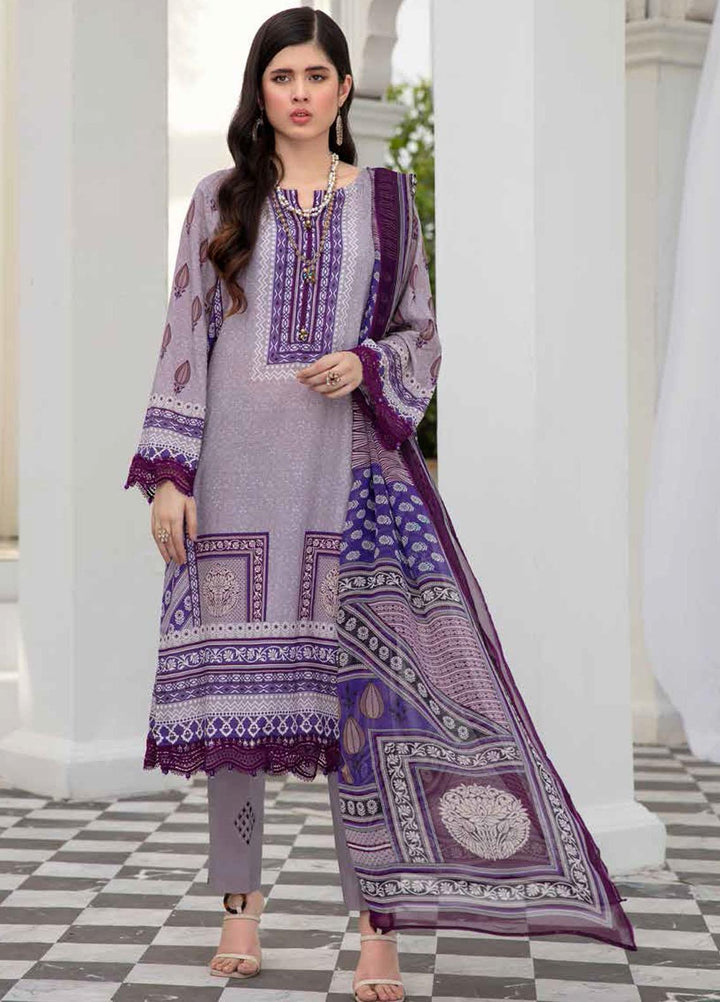 Banafsheh Printed Lawn Suits Unstitched 3 Piece BF22L BNP-07 - Summer Collection