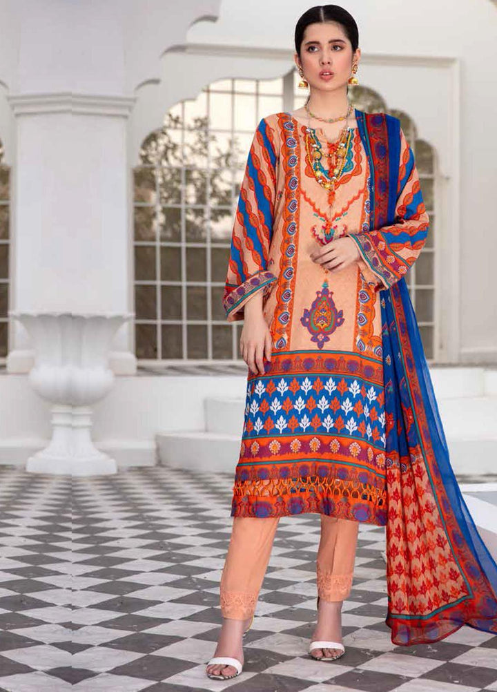 Banafsheh Printed Lawn Suits Unstitched 3 Piece BF22L BNP-09 - Summer Collection