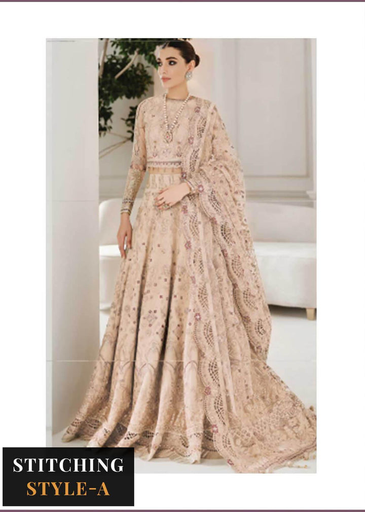 Baroque Embroidered Net Suits Unstitched 3 Piece BQU-CH10-D01 - Luxury Festive Tale