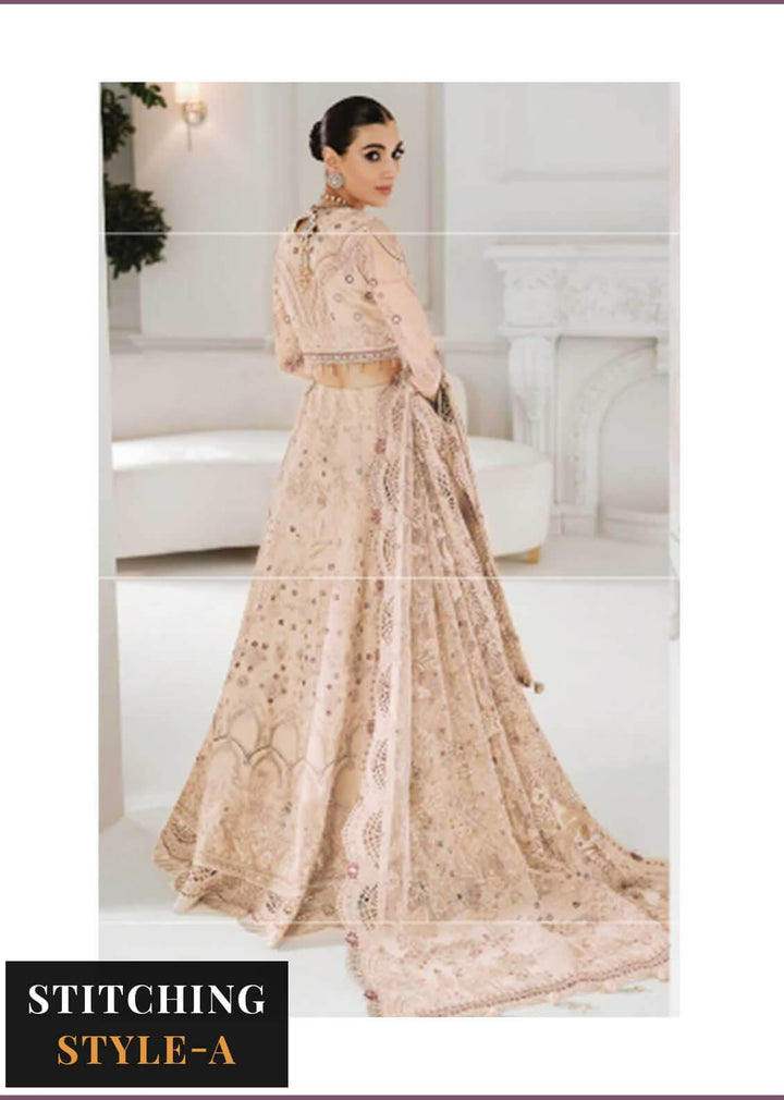 Baroque Embroidered Net Suits Unstitched 3 Piece BQU-CH10-D01 - Luxury Festive Tale