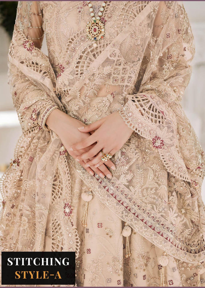 Baroque Embroidered Net Suits Unstitched 3 Piece BQU-CH10-D01 - Luxury Festive Tale