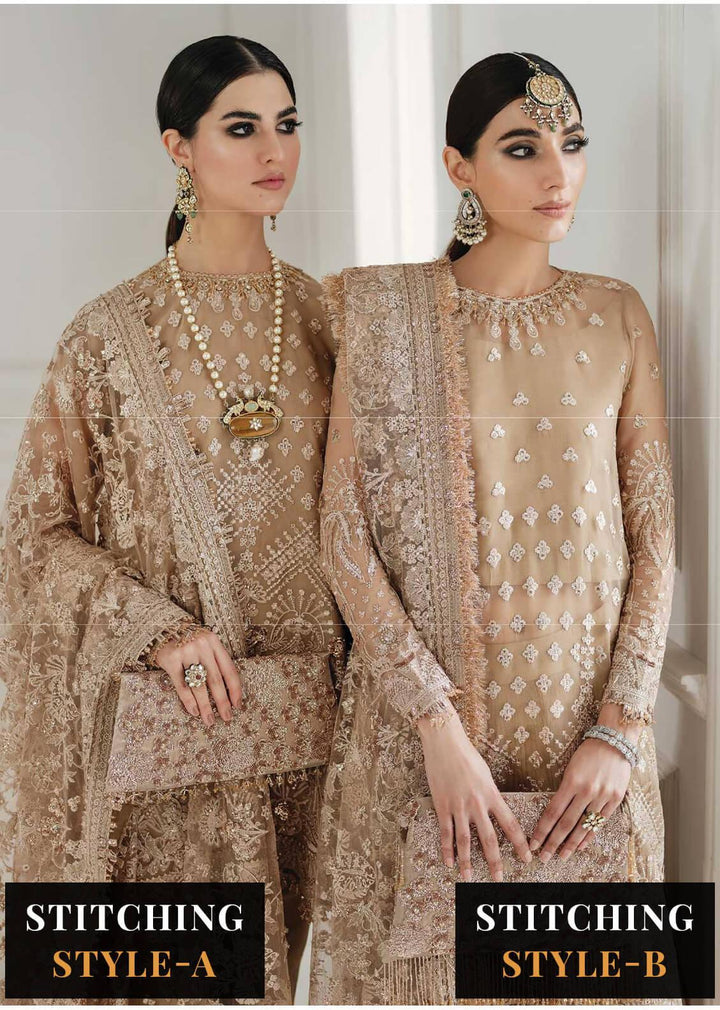 Baroque Embroidered Chiffon Suits Unstitched 3 Piece BQU-CH10-D04 - Luxury Festive Tale