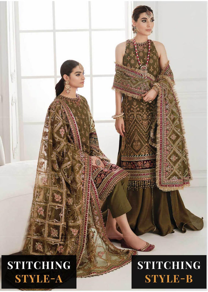 Baroque Embroidered Chiffon Suits Unstitched 3 Piece BQU-CH10-D06 - Luxury Festive Tale
