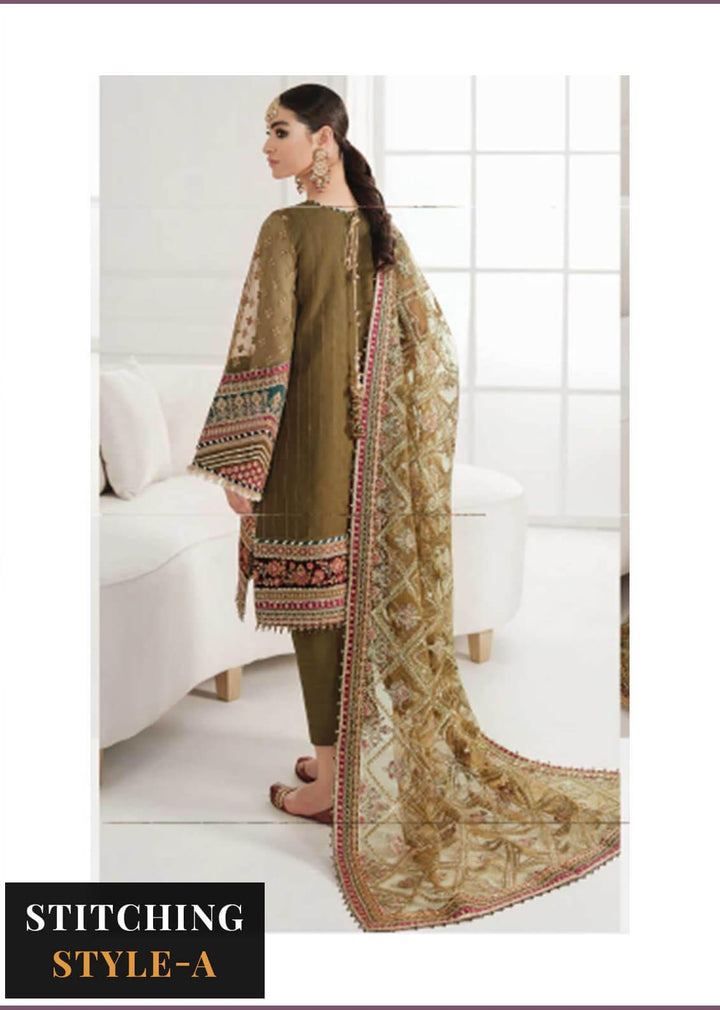 Baroque Embroidered Chiffon Suits Unstitched 3 Piece BQU-CH10-D06 - Luxury Festive Tale