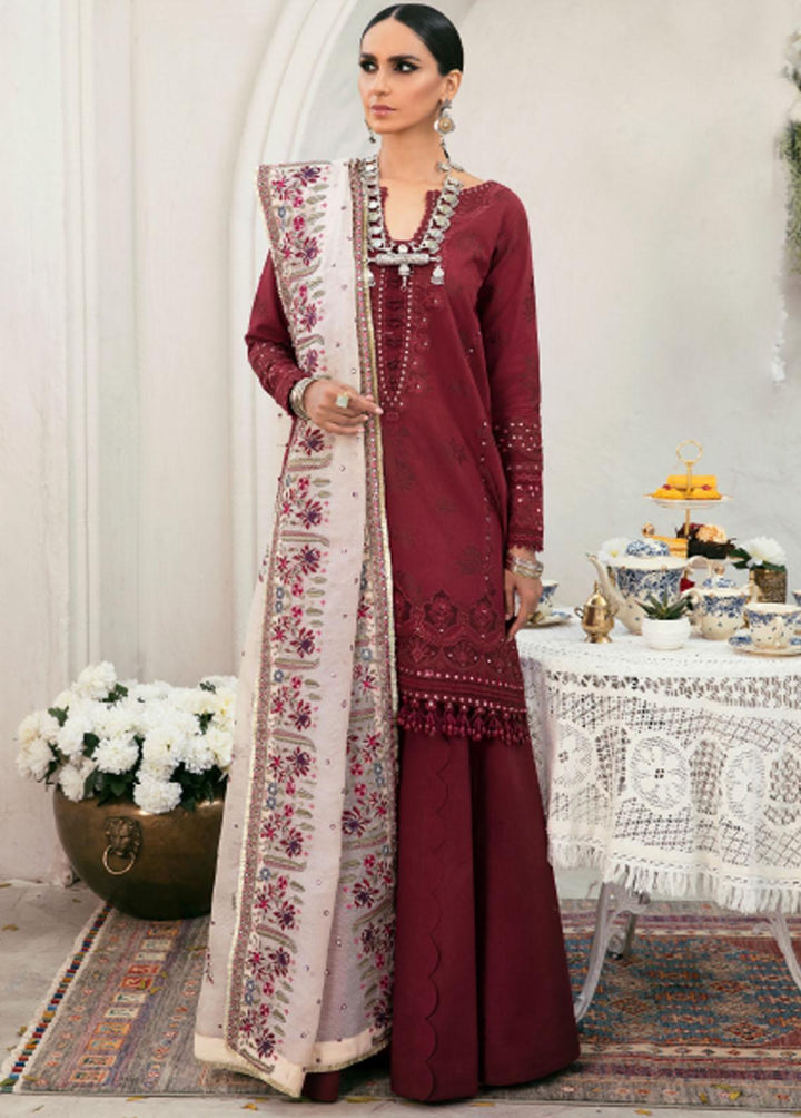 Baroque Embroidered Lawn Suit Unstitched 3 Piece BQ22E BQU-BL08-D01 - Eid Collection