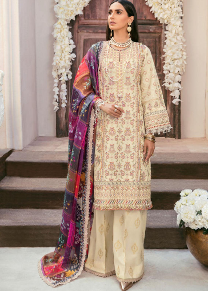 Baroque Embroidered Lawn Suit Unstitched 3 Piece BQ22E BQU-BL08-D06 - Eid Collection