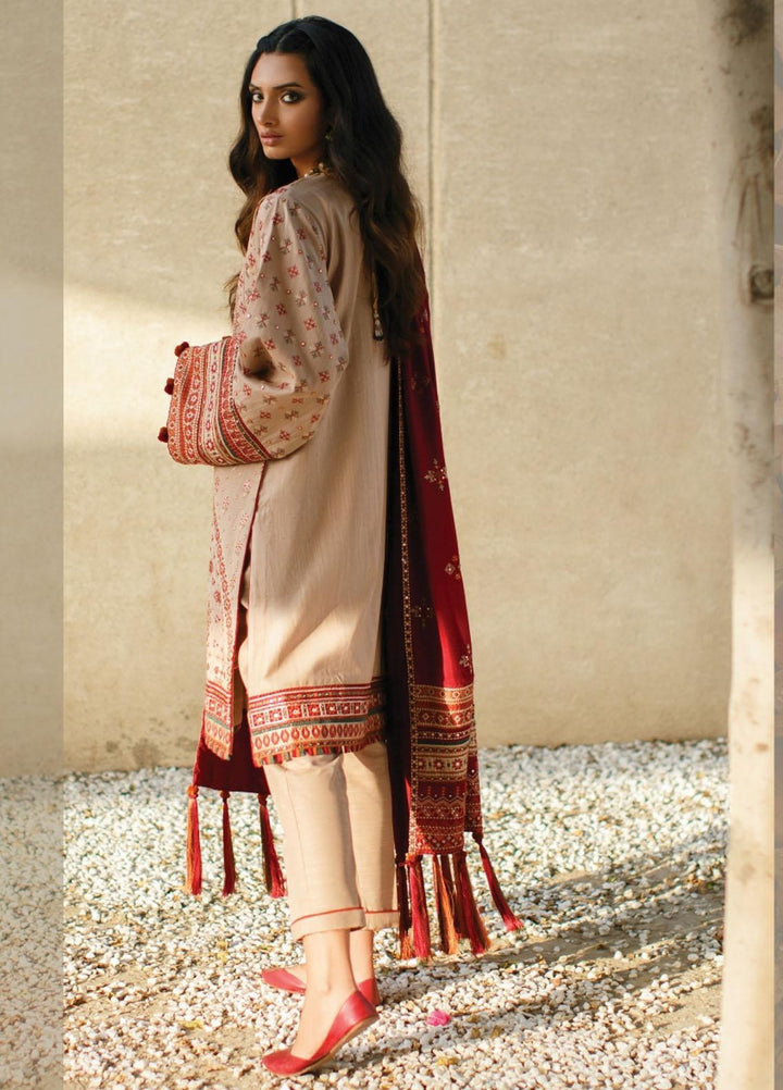 Baroque Embroidered Khaddar Suits Unstitched 3 Piece BQ21KW 04- JULEP - Winter Collection