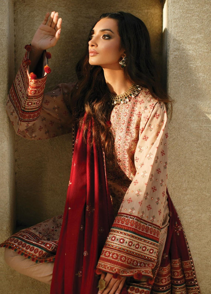 Baroque Embroidered Khaddar Suits Unstitched 3 Piece BQ21KW 04- JULEP - Winter Collection