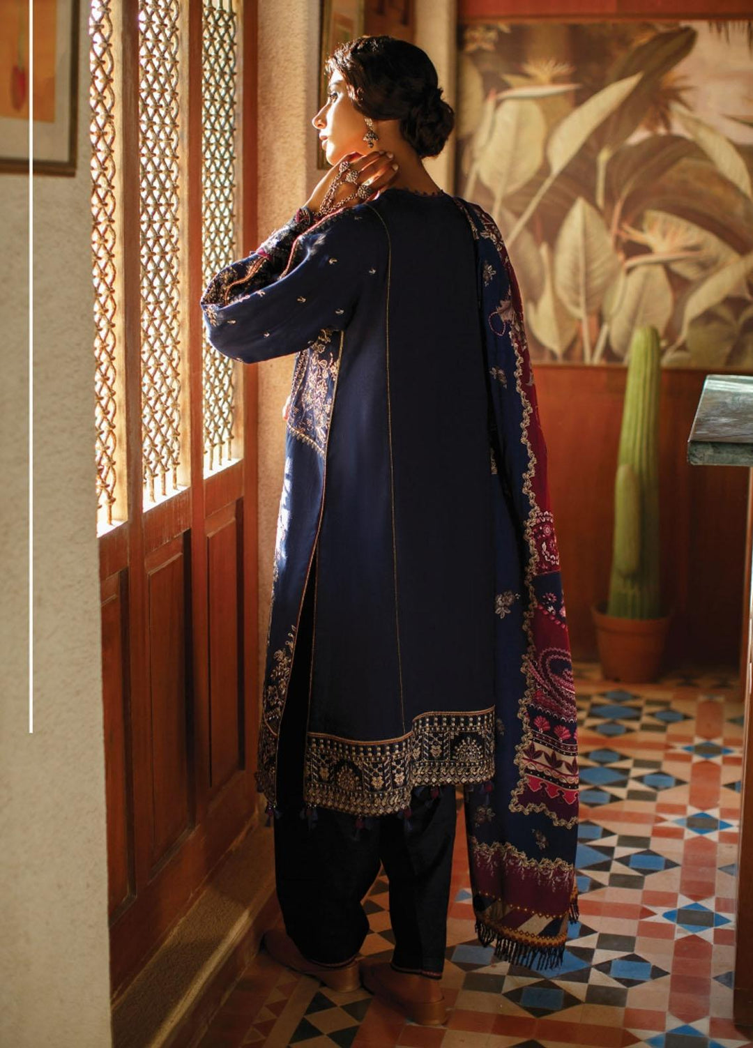 Baroque Embroidered Khaddar Suits Unstitched 3 Piece BQ21KW 08- CELLO - Winter Collection