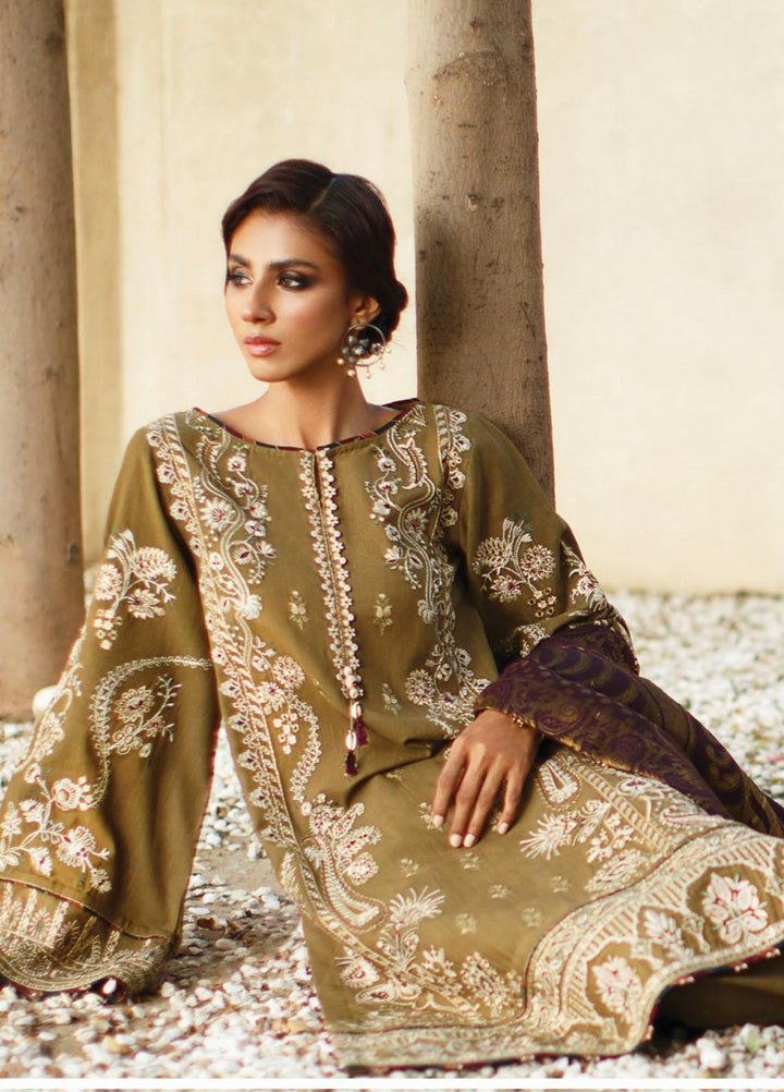 Baroque Embroidered Khaddar Suits Unstitched 3 Piece BQ21KW 10- SYCAMORA - Winter Collection