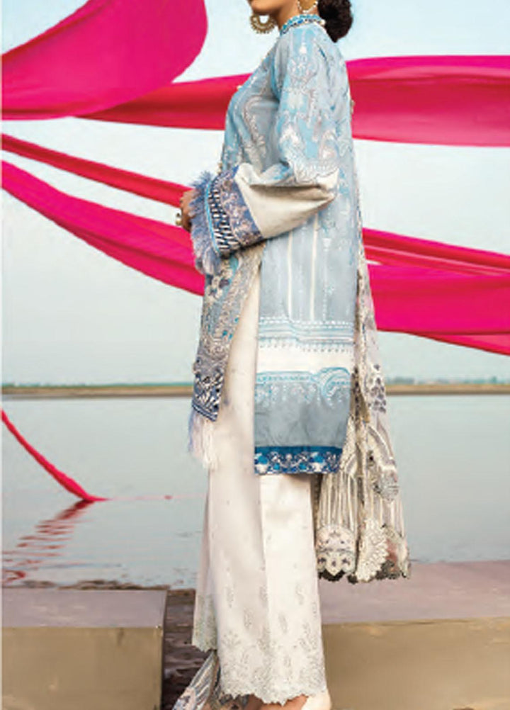 Baroque Embroidered Lawn Suits Unstitched 3 Piece BQ21SL 01 Salvia - Summer Collection