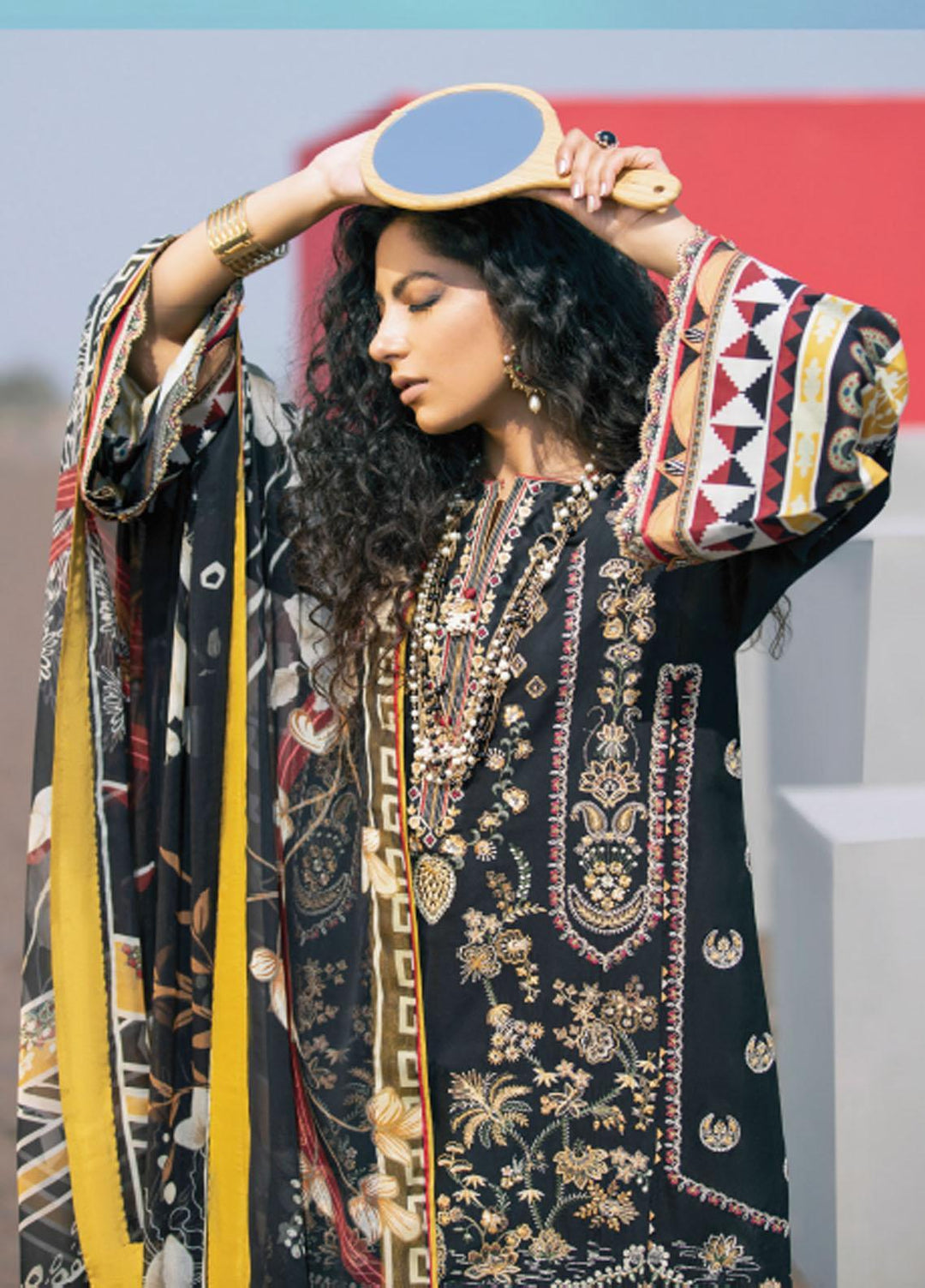 Baroque Embroidered Lawn Suits Unstitched 3 Piece BQ21SL 02 Lantana - Summer Collection