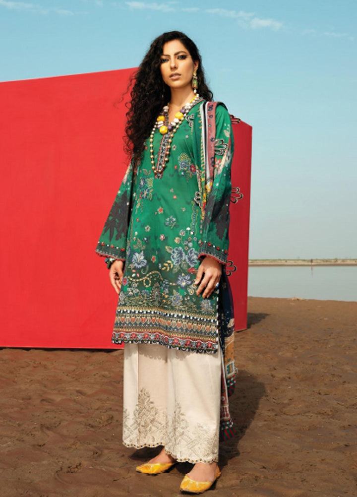 Baroque Embroidered Lawn Suits Unstitched 3 Piece BQ21SL 03 Elowen - Summer Collection