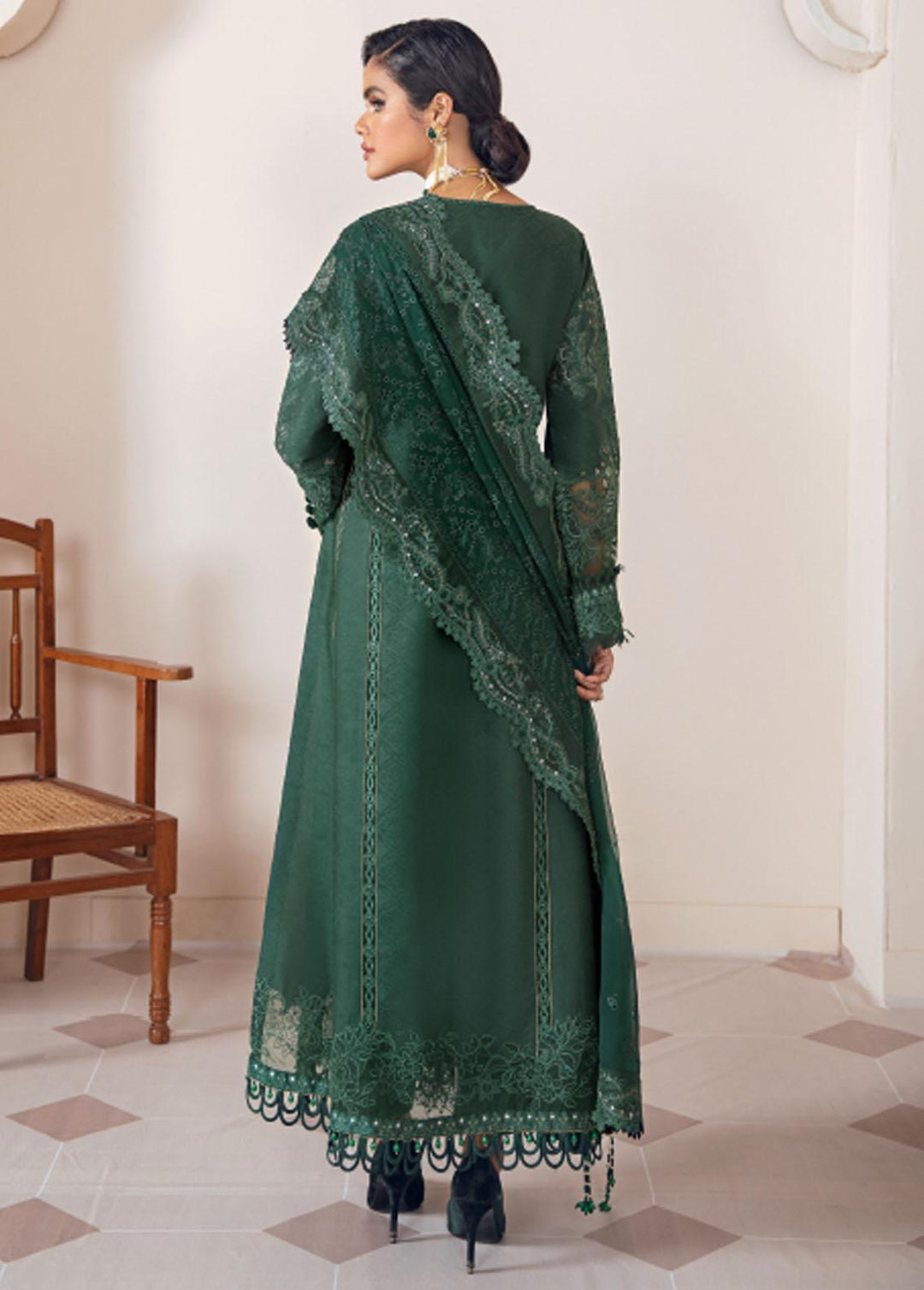 Baroque Embroidered Lawn Suits Unstitched 3 Piece BQ22-SL2 BQU-SL09-D01 - Summer Collection