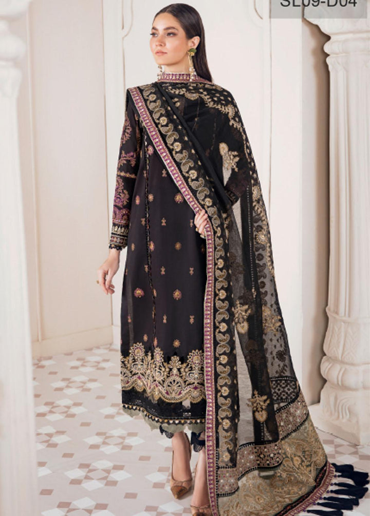Baroque Embroidered Lawn Suits Unstitched 3 Piece BQ22-SL2 BQU-SL09-D04 - Summer Collection