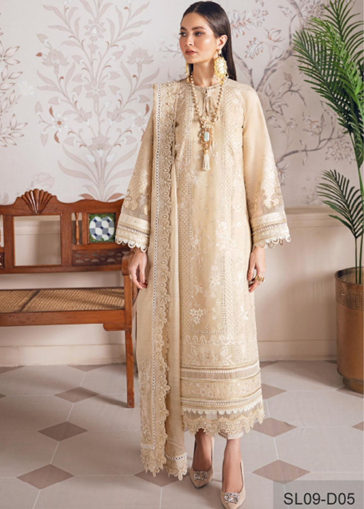 Baroque Embroidered Lawn Suits Unstitched 3 Piece BQ22-SL2 BQU-SL09-D05 - Summer Collection