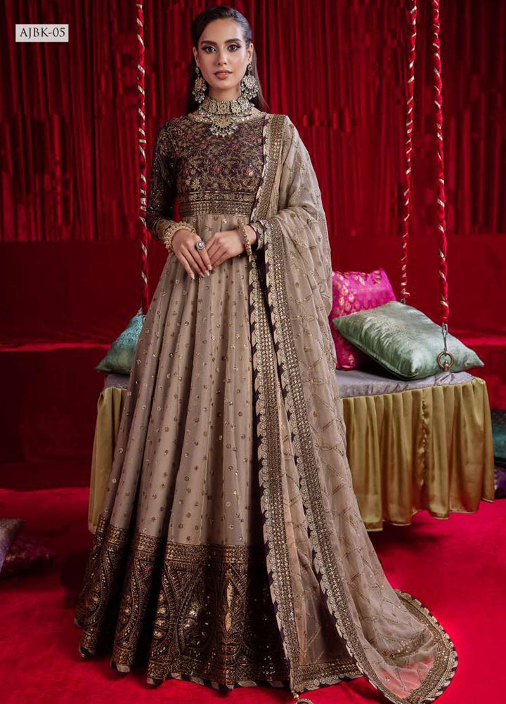 Bekhudi By Asim Jofa Embroidered Cotton Silk Suits Unstitched 3 Piece AJ23B AJBK-05 - Luxury Collection