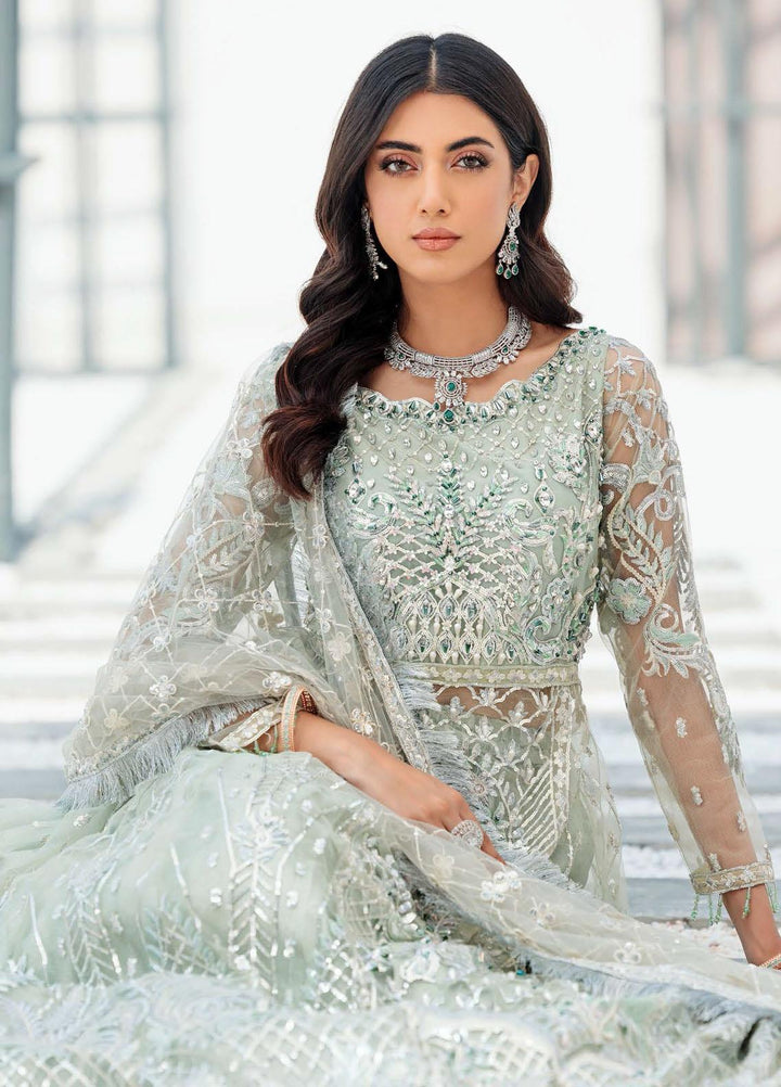 Belle Robe by Emaan Adeel Embroidered Net Suits Unstitched 3 Piece EA22BR-5 BL-501 - Luxury Collection