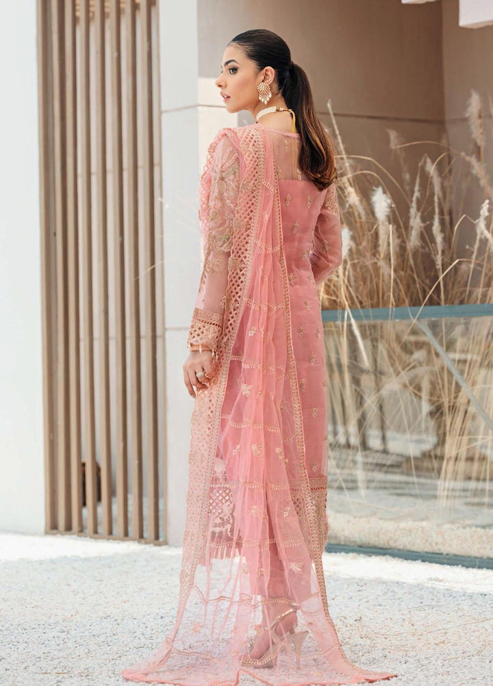 Belle Robe by Emaan Adeel Embroidered Organza Suits Unstitched 3 Piece EA22BR-5 BL-503 - Luxury Collection