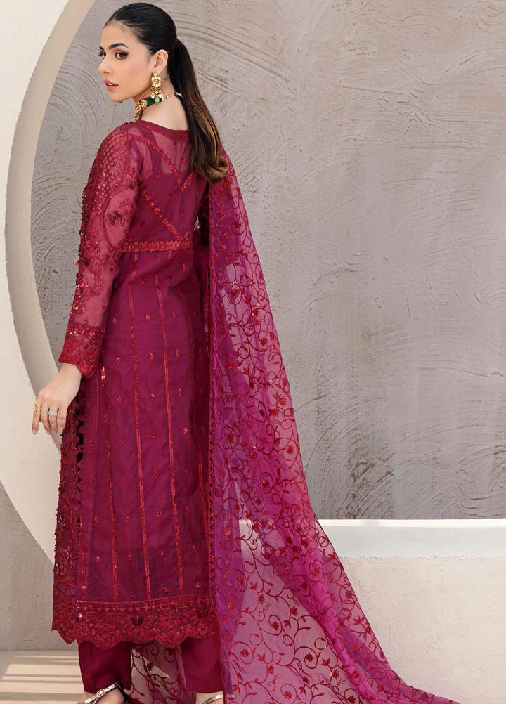 Belle Robe by Emaan Adeel Embroidered Organza Suits Unstitched 3 Piece EA22BR-5 BL-504 - Luxury Collection