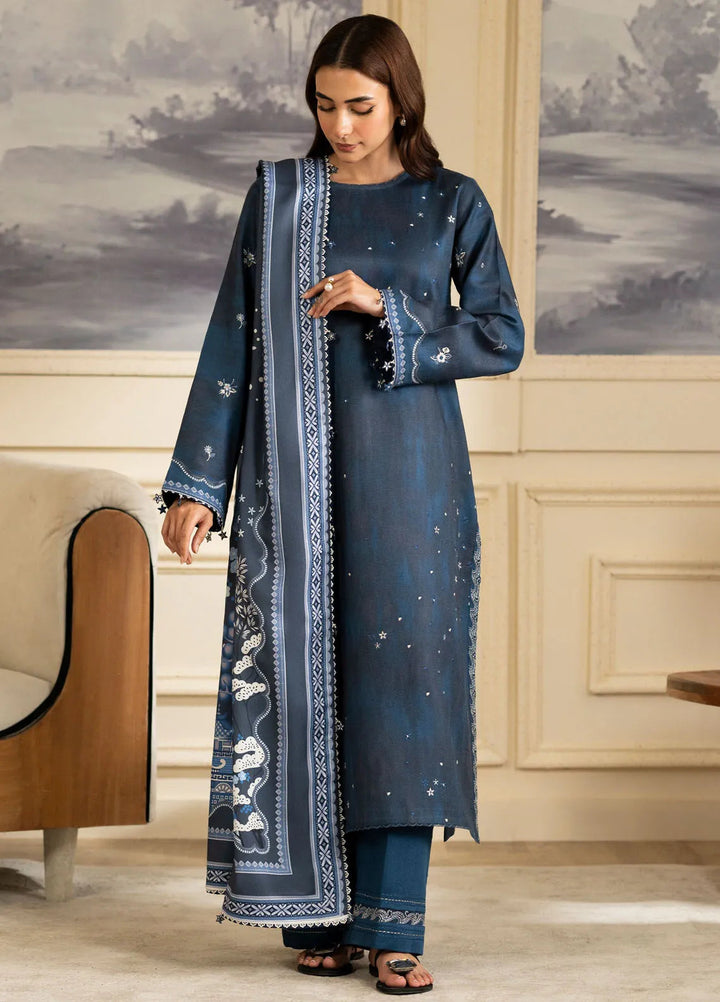 Bellini By Seran Embroidered Cotail Suit Unstitched 3 Piece SRN24BW D-06 Clara - Winter Collection