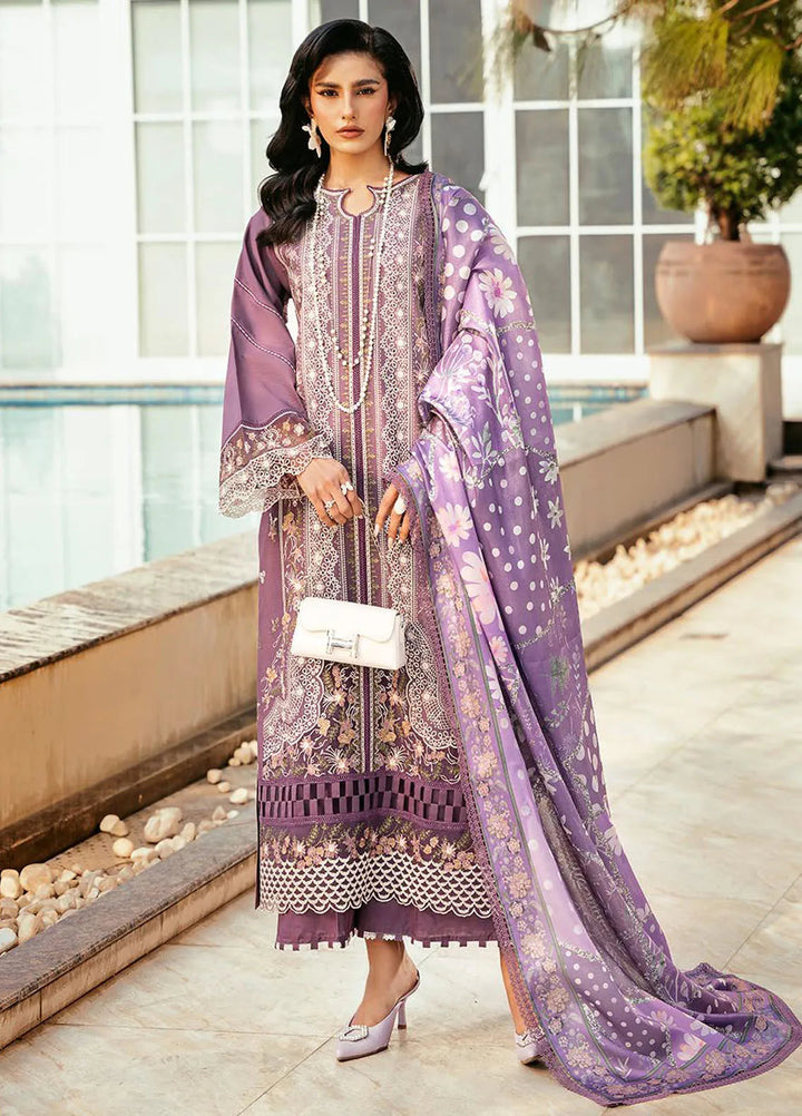 Bin Ilyas Embroidered Lawn Suits Unstitched 3 Piece BI25SE 311-A - Winter Collection