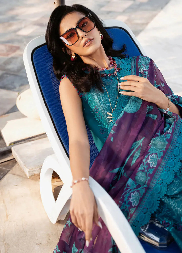 Bin Ilyas Embroidered Lawn Suits Unstitched 3 Piece BI25SE 313-A - Winter Collection