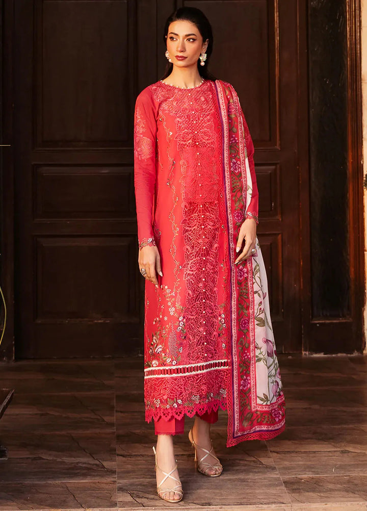 Bin Ilyas Embroidered Lawn Suits Unstitched 3 Piece BI25SE 314-A - Winter Collection