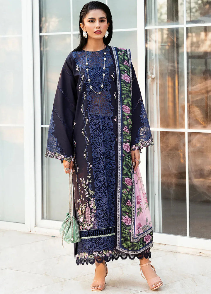 Bin Ilyas Embroidered Lawn Suits Unstitched 3 Piece BI25SE 314-B - Winter Collection