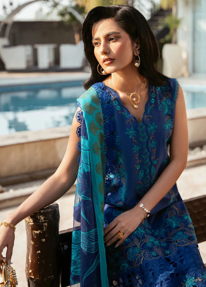 Bin Ilyas Embroidered Lawn Suits Unstitched 3 Piece BI25SE 315-A - Winter Collection