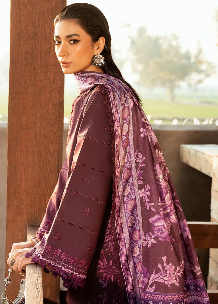 Bin Ilyas Embroidered Lawn Suits Unstitched 3 Piece BI25SE 316-A - Winter Collection