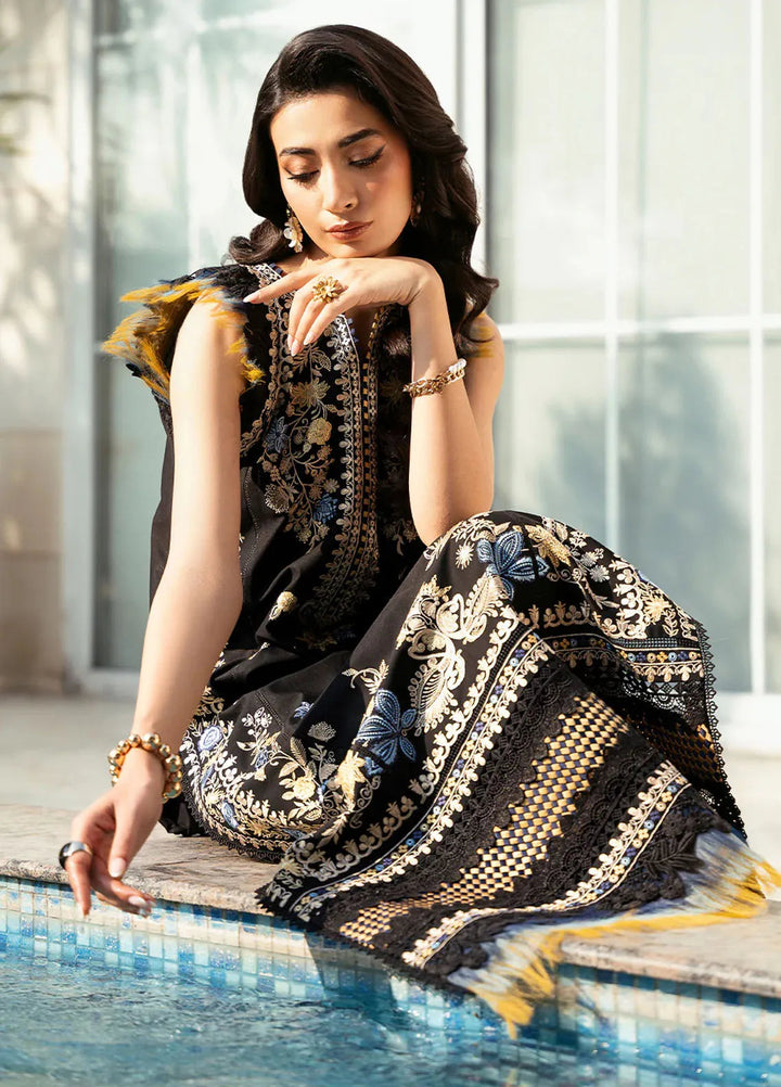 Bin Ilyas Embroidered Lawn Suits Unstitched 3 Piece BI25SE 317-A - Winter Collection