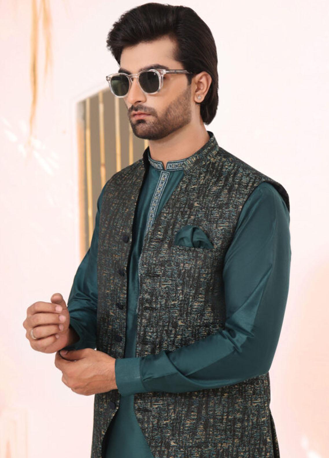 Bin Musab Blended Formal Kurta Pajama for Men -  BM-000001 Sand Castle