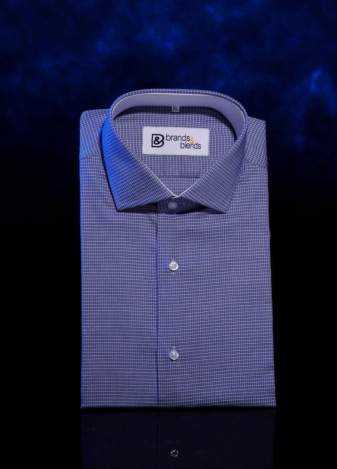 Brands & Blends Cotton Formal Shirts for Men -  Navy blue