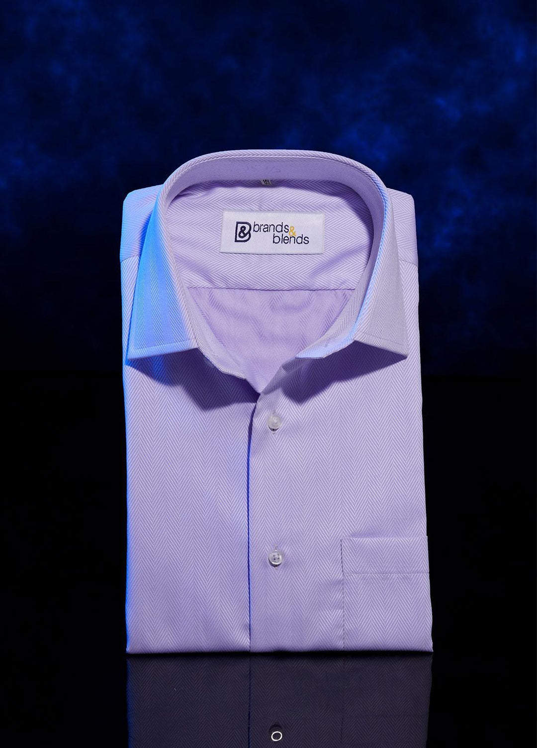 Brands & Blends Cotton Formal Shirts for Men - Purple3