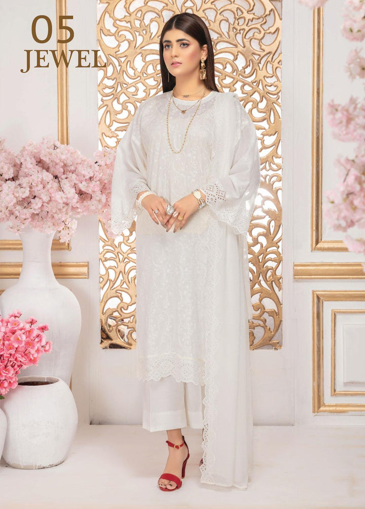 Breeze By Aalaya Embroidered Lawn Suits Unstitched 3 Piece ALY22B 05 Jewel - Premium Collection