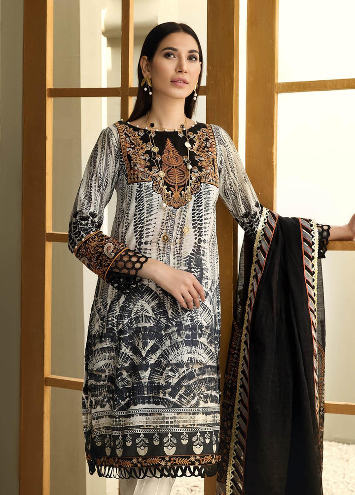 Resham Ghar Embroidered Lawn Suits Unstitched 3 Piece RG21B RGS-01 - Summer Collection
